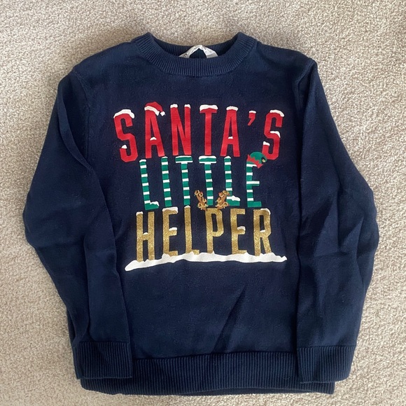 H&M Other - H&M 5t/6 Christmas sweater. Santa’s Little Helper with reindeer antlers.
